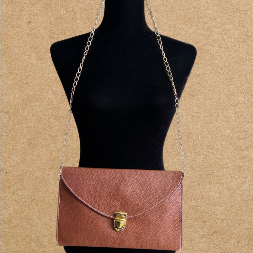Elegant Brown Chain Shoulder Bag